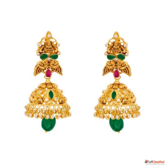 Traditional 5 Gram Gold Jhumkas With Price CMR Jewellery Traditional 5 Gram Gold Jhumkas With Price CMR Jewellery