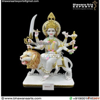 Divine Durga Marble Moorti for Your Temple or Home Divine Durga Marble Moorti for Your Temple or Home