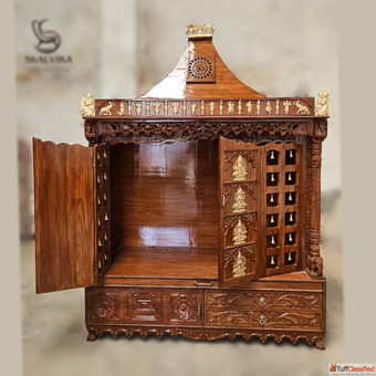 Wooden Big Size Pooja Mandir For Home