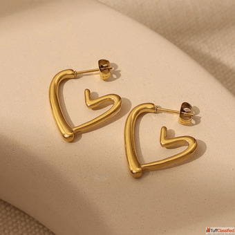 Stylish Heart Earrings For Daily Wear Stylish Heart Earrings For Daily Wear