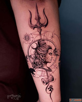 Lord Shiva with Trisul Tattoo Professional Tattoo Studio Bes...