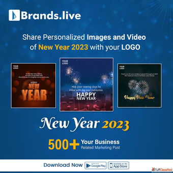 More Than 500 Creative Happy New Year Marketing Images With Your Business Logo