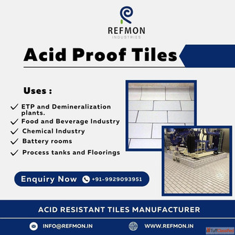Secure your industrial space with our Acid Proof Tiles Refmon Industries