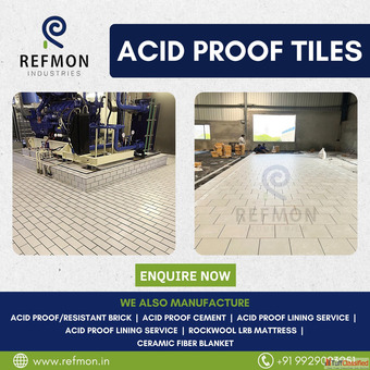 Secure your industrial space with our Acid Proof Tiles Refmon Industries