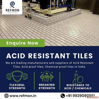 Secure your industrial space with our Acid Proof Tiles Refmon Industries