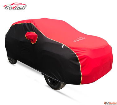 Kavach Water Proof Car Body Protection Cover Neon Mehroon Black Elite