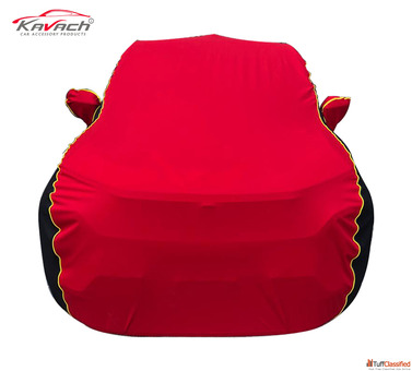 Kavach Water Proof Car Body Protection Cover Neon Mehroon Black Elite