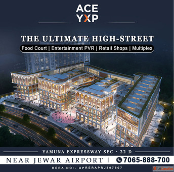 Prime 500 sq ft Commercial Spaces at Ace YXP near Jewar Airport 7065888700