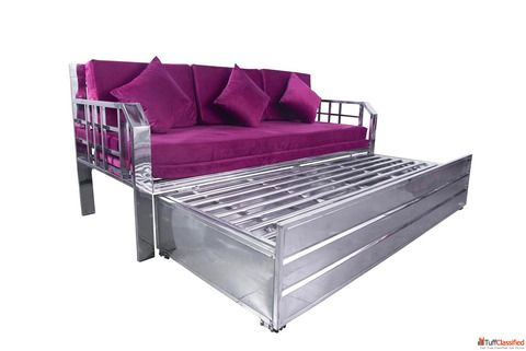 Buy Steel Sofa Cum Bed With Hydraulic Storage upto 50off