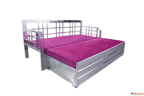 Buy Steel Sofa Cum Bed With Hydraulic Storage upto 50off