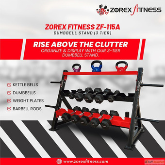 Zorex Fitness 3 Tier Dumbbell Storage StandZF115A