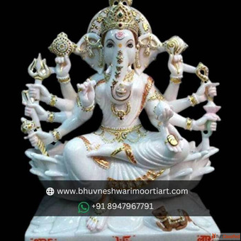 Ganesha Marble Murti Order Custom Statue Only At Bhuvaneshwari Moorti Art