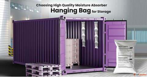 Container desiccant bag for shipping containers