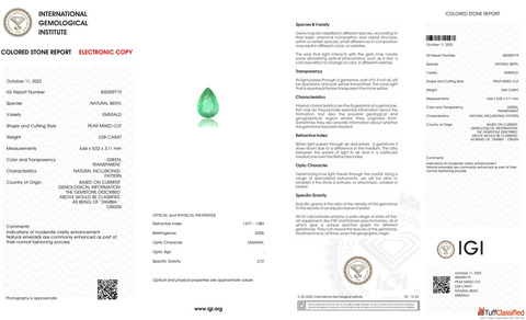 Natural Beautiful Green Emerald Stone Online at Best Price