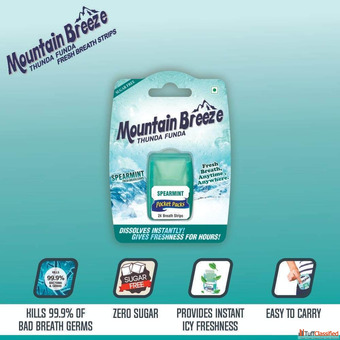 Instant Freshness Mountain Breeze SugarFree Spearmint Fresh Breath Strips