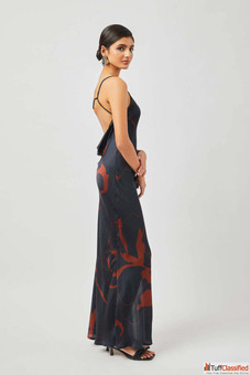 Contemporary Dress Shop Black Printed Dress Online At Contemponari