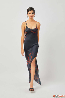 Contemporary Dress Shop Black Printed Dress Online At Contemponari