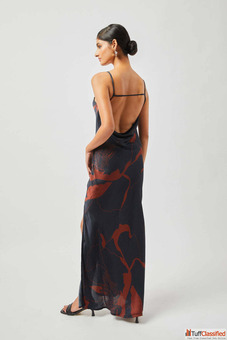 Contemporary Dress Shop Black Printed Dress Online At Contemponari