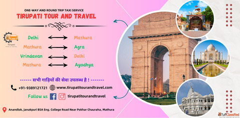 3 Day Mathura Vrindavan Gokul Nandgaon Barsana Tour by Car Taxi Cab 91 9389121721