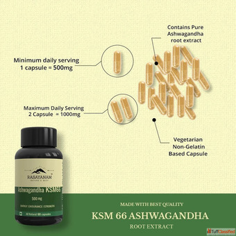 Premium Ashwagandha KSM66 for Energy Focus and Immune Support