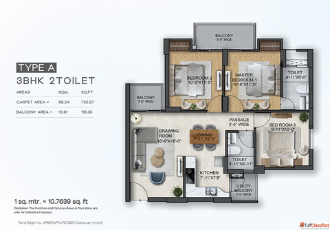 2 Bhk Apartments in Aditya City Grace at NH24 Ghaziabad