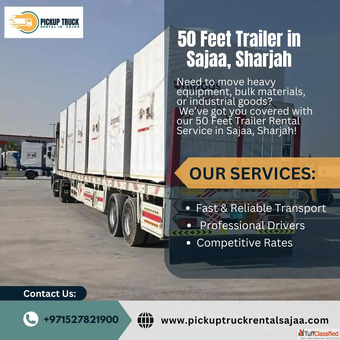 50 Feet Trailer Rental in Sajaa Sharjah