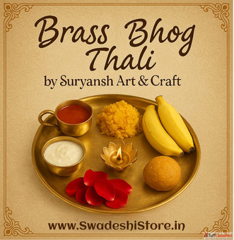 Brass Bhog Thali - Traditional Elegance for Your Offerings