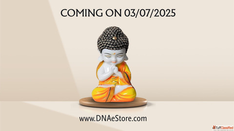 Handcrafted Baby Monk Figurine - Elegant Spiritual Decor DNA EStore