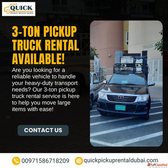 3-Ton Pickup Truck Rental Available