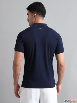 Synco Zen Sports Tshirt for Men Blue Quick Dry Fit Sports T-Shirt Ideal for Workout Running Gym Tshi