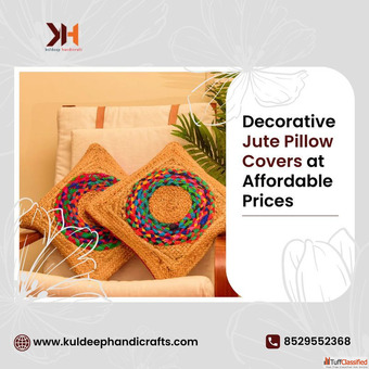 Decorative Jute Pillow Covers at Affordable Prices