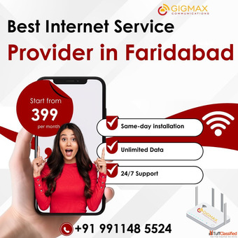 Best Internet Provider in Faridabad - Affordable High-Speed WiFi Plans by Gigmax