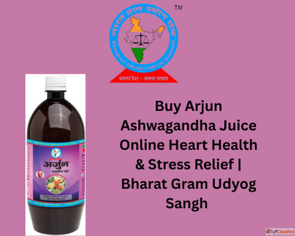 Buy Arjun Ashwagandha Juice Online Heart Health Stress Relief Bharat Gram Udyog Sangh