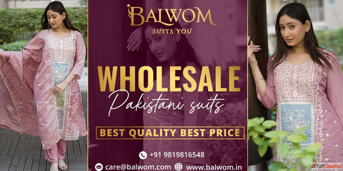 Buy Pakistani Suits Wholesale in Delhi for Boutiques - Balwom