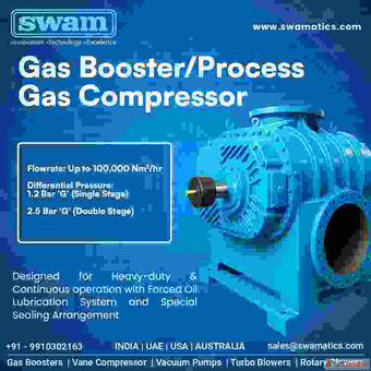 Top-Rated Process Gas Boosters Manufacturer in India - Precision You Can Trust