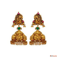 Gold Jhumka Design - Elegant Earrings Collection CMR Jewelle...