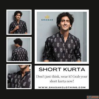 Shasak Clothing Buy Best Black Kurta for Men Online in India.