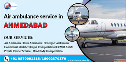 Air Ambulance Services with doctor and nurse Ahmedabad
