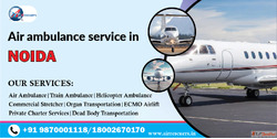 Air Ambulance Services with doctor and nurse noida