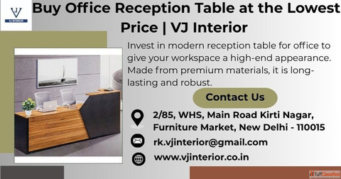 Buy Office Reception Table at the Lowest Price VJ Interior