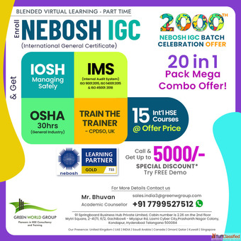 Enroll in NEBOSH IGC with Exclusive 20-in-1 Combo Offer in Telangana