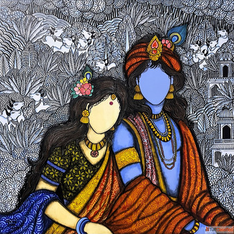 Authentic Radha Krishna paintings for home decor