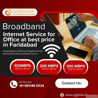 Broadband Internet Service for Office at best price in Faridabad - Gigmax