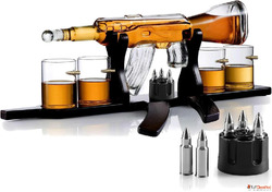 Gun Whiskey Decanter - Unique Gun-Shaped Whisky Bottle Gift