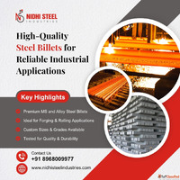 Top Steel Billets Manufacturer in Punjab - Nidhi Steel Indus...
