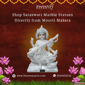 Shop Saraswati Marble Statues Directly from Moorti Makers