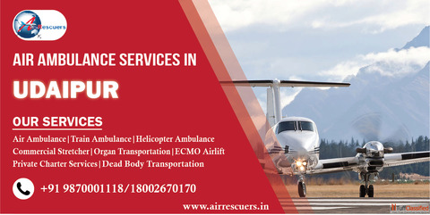 Critical care air ambulance Udaipur
