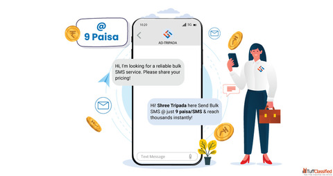 Grow Your Business with Bulk SMS for Just 9 Paisa Powered by Shree Tripada