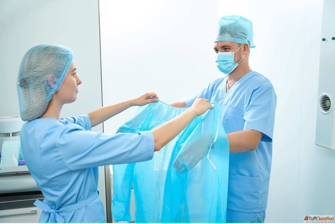Premium Disposable Isolation Gowns for Hospitals and Labs