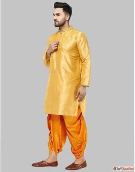 Best Yellow Kurta Dhoti for Men Suppliers in Rajkot
